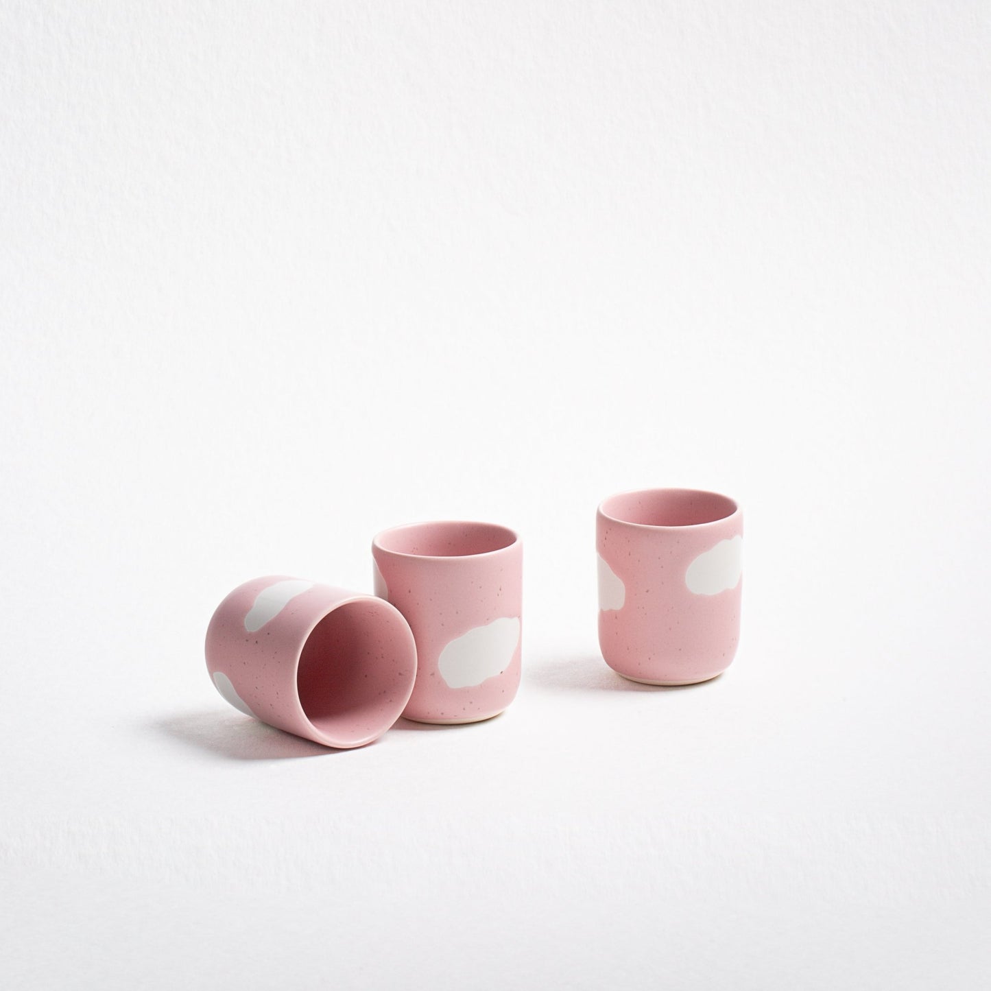 Set of 6 Espresso Cups stoneware ceramic — Pink Cloud Collection - mosswell.us