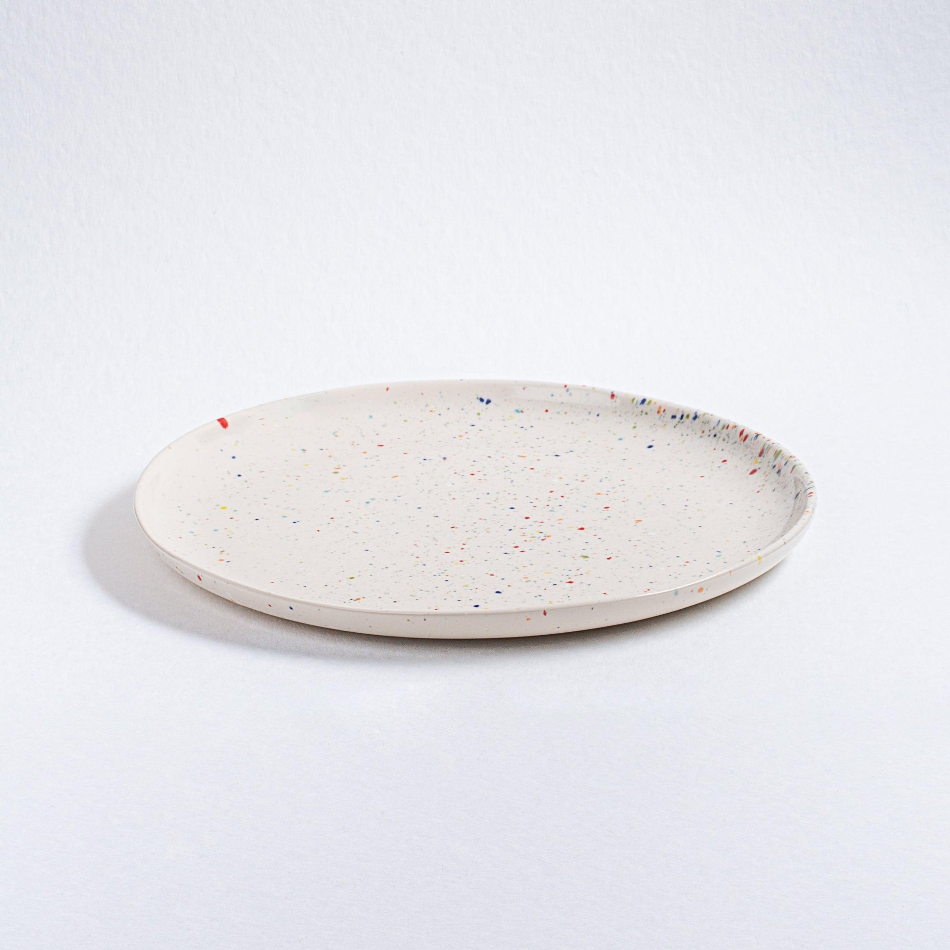 Set of 6 White Dinner Plates 11" stoneware ceramic — Party Collection - mosswell.us