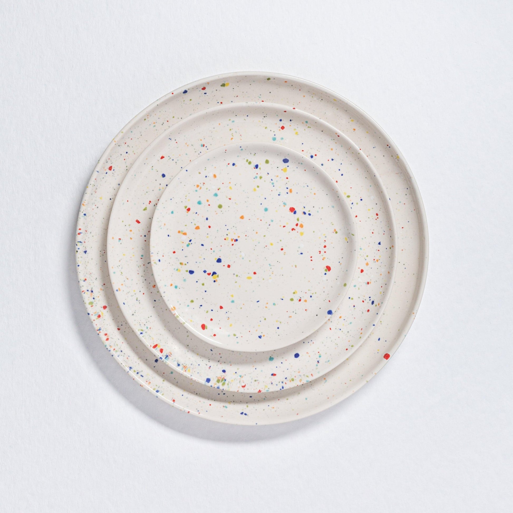 Set of 6 White Dinner Plates 11" stoneware ceramic — Party Collection - mosswell.us