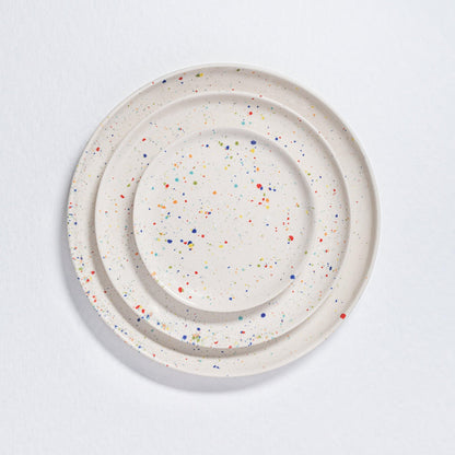 Set of 6 White Dinner Plates 11" stoneware ceramic — Party Collection - mosswell.us