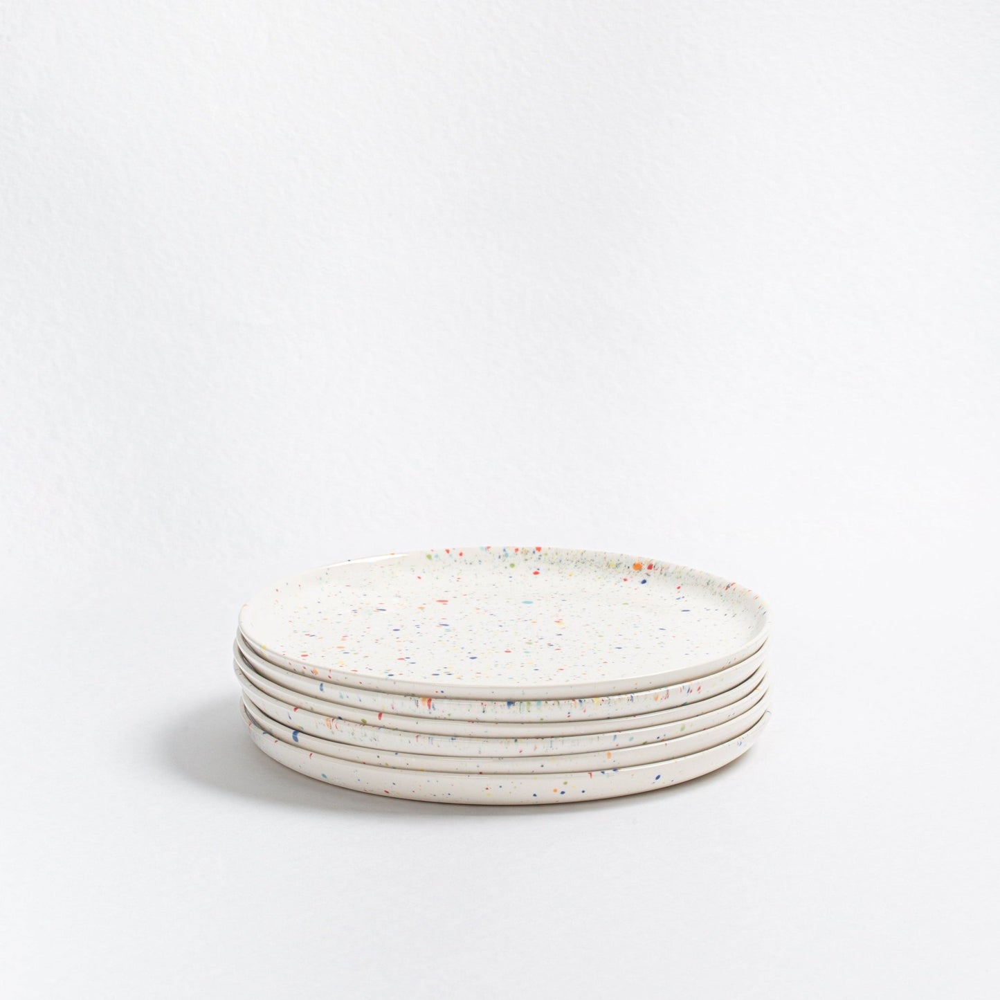 Set of 6 White Dinner Plates 11" stoneware ceramic — Party Collection - mosswell.us