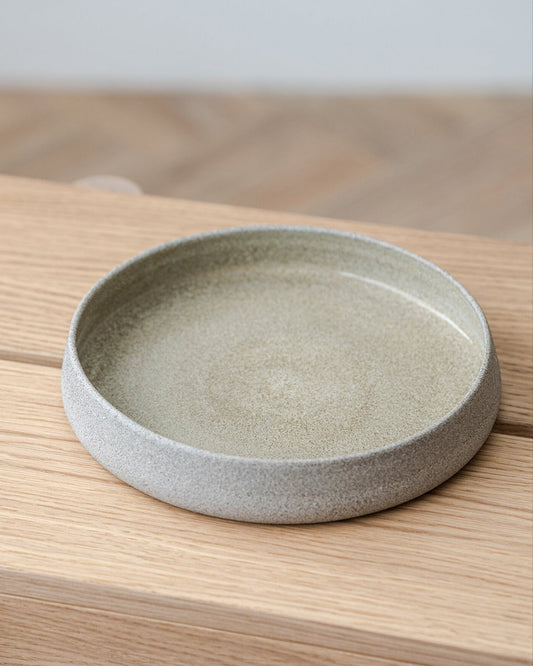 Stoneware Salad Plate with High Sides - Concrete - mosswell.us