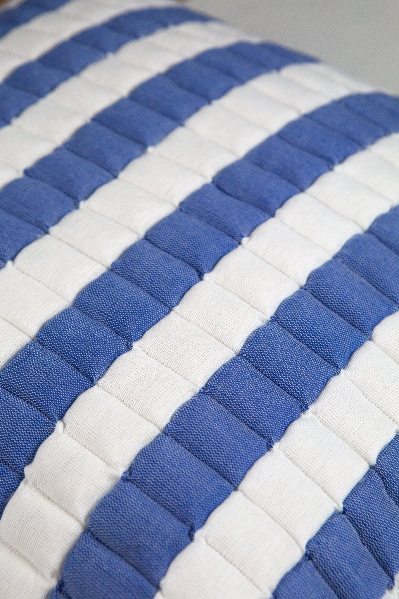 Sujani Quilted Pillow — Blue and White - mosswell.us