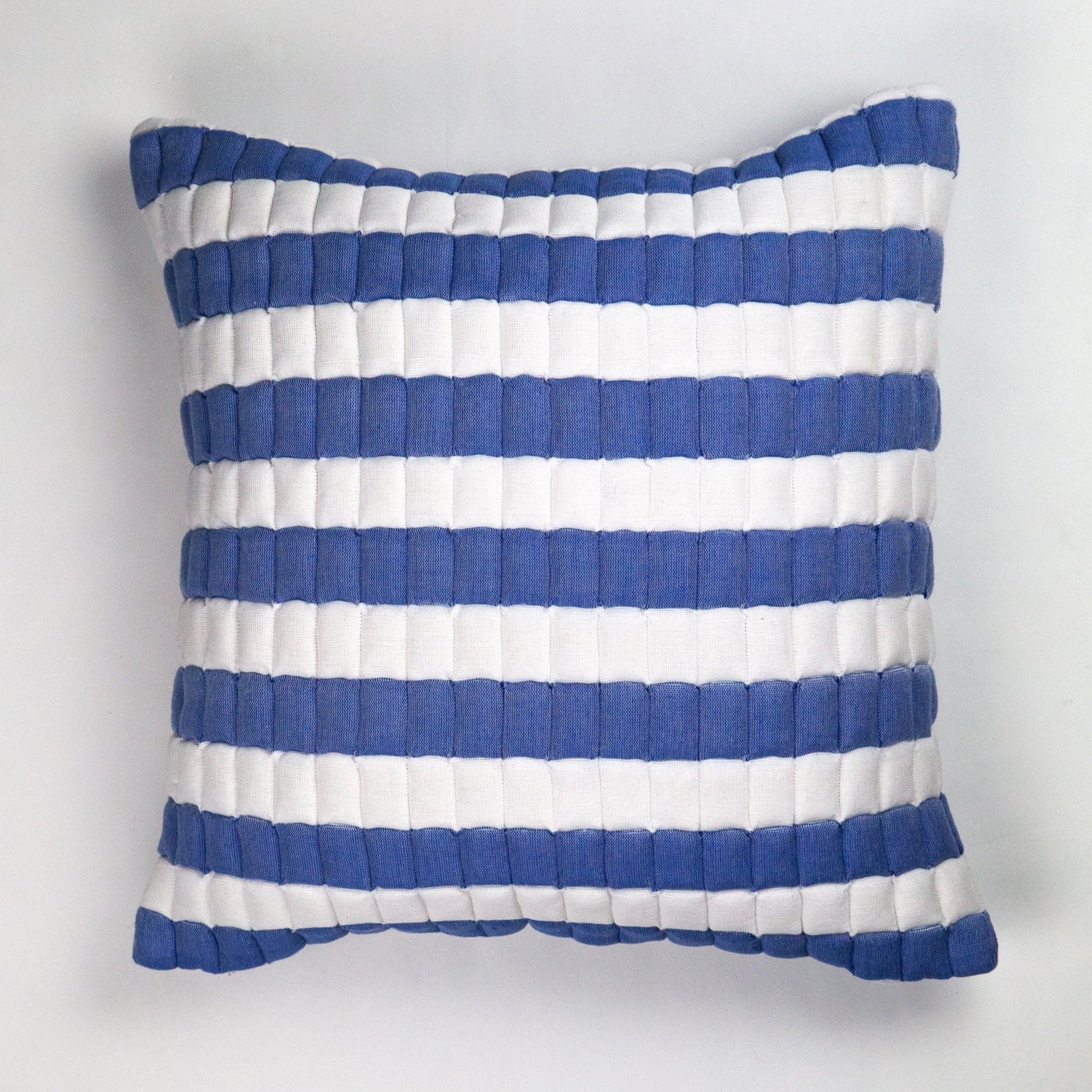 Sujani Quilted Pillow — Blue and White - mosswell.us