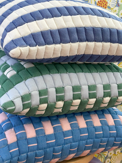 Sujani Quilted Pillow — Blue and White - mosswell.us