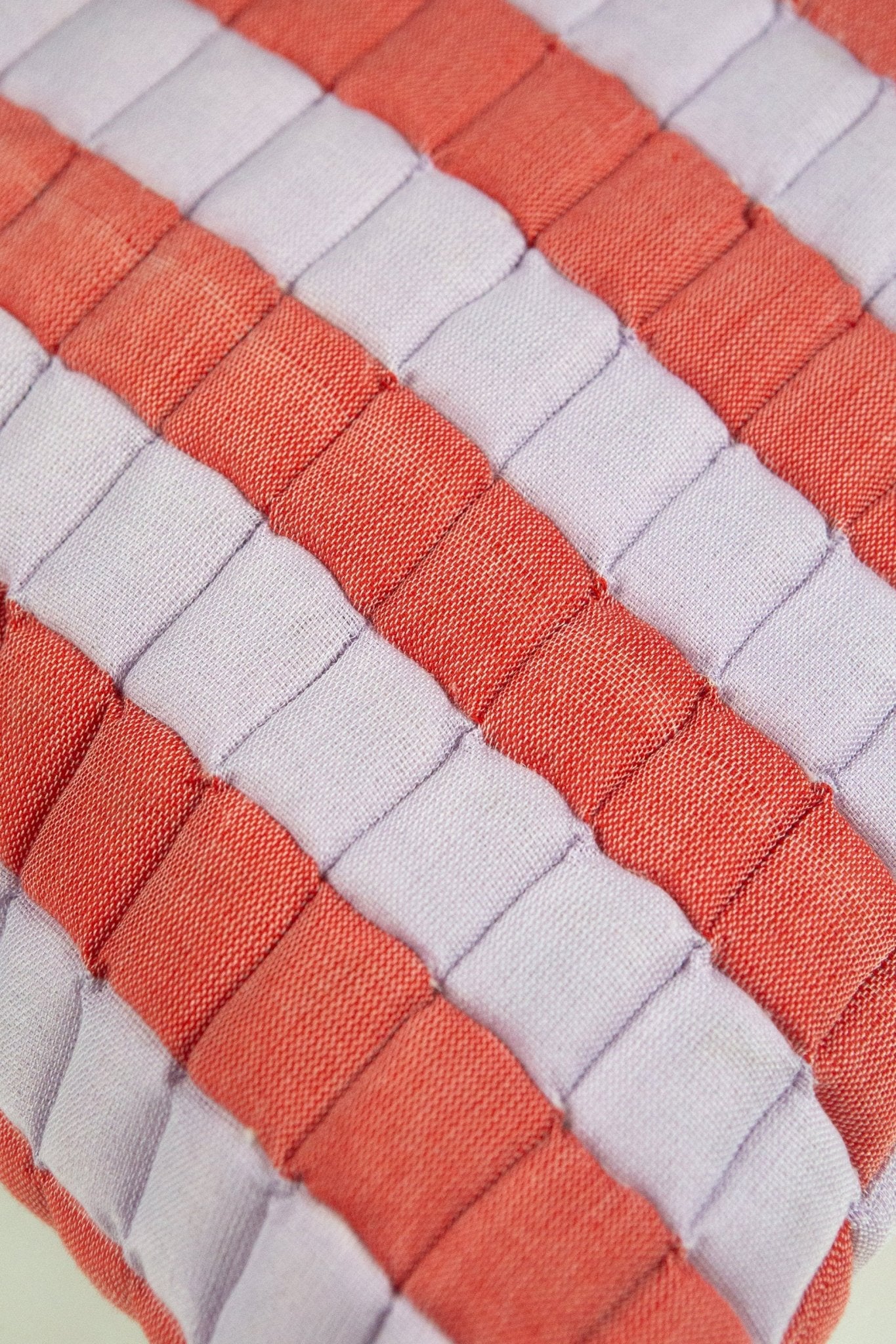 Sujani Quilted Pillow — Soft Lilac and Red - mosswell.us