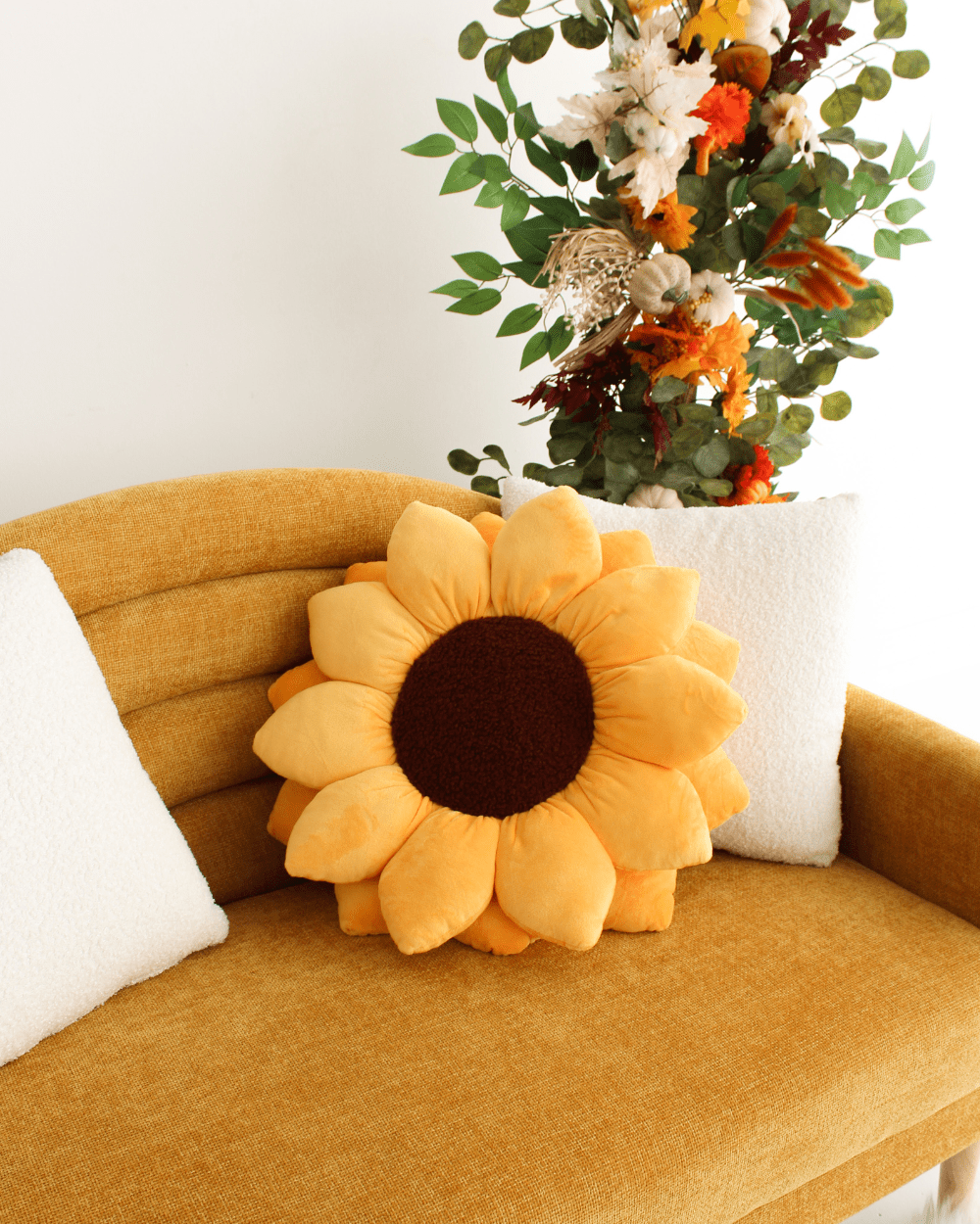Sunflower Pillow - Golden Yellow - mosswell.us