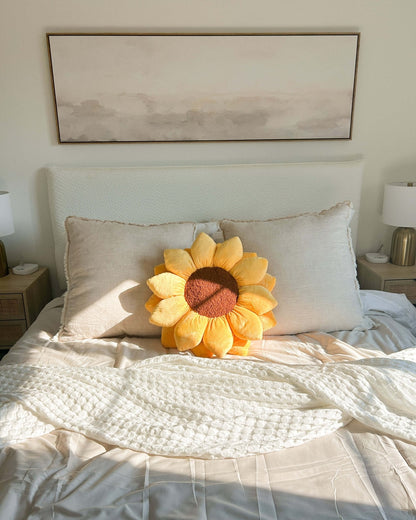 Sunflower Pillow - Golden Yellow - mosswell.us