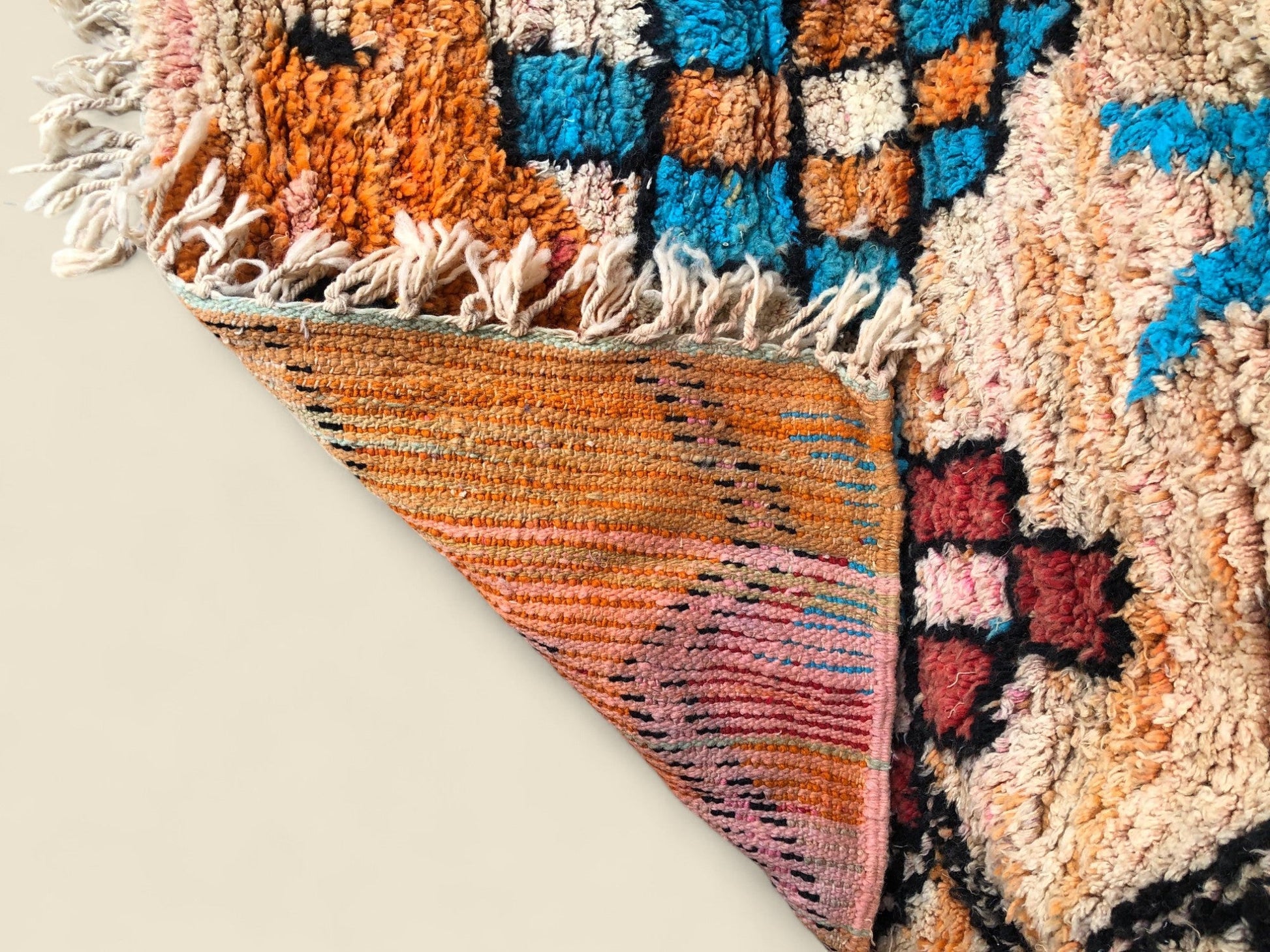 The Fatima Rug – Handwoven Moroccan Wool - Cat Rodeo