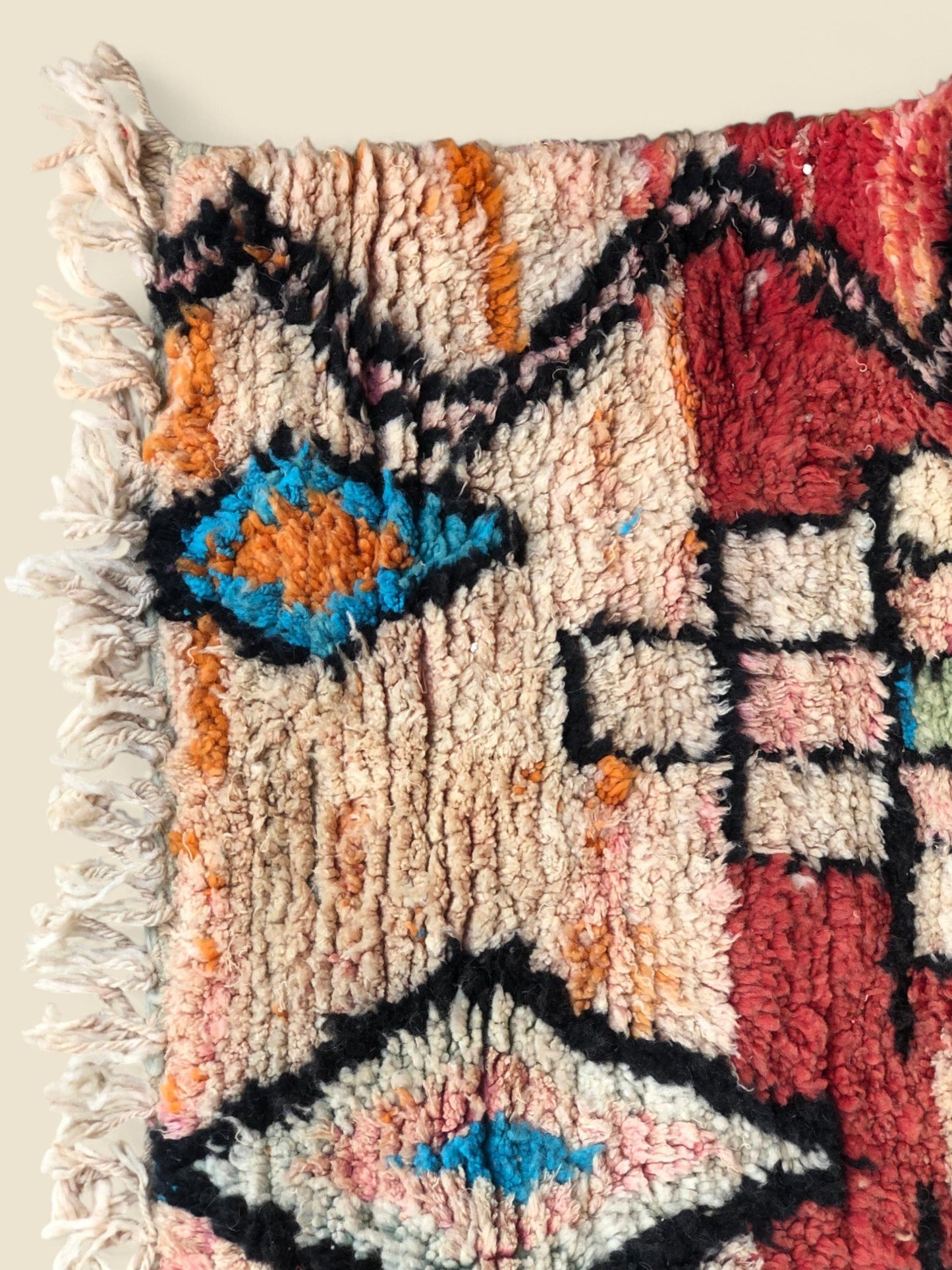 The Fatima Rug – Handwoven Moroccan Wool - Cat Rodeo