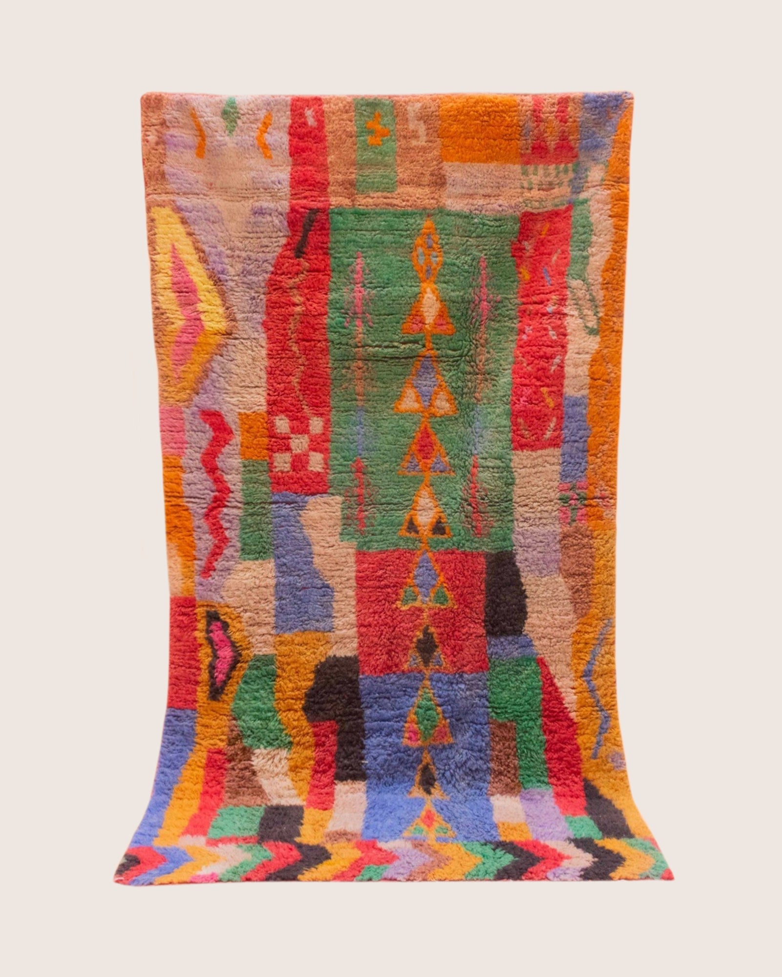The Izzah Rug – Handwoven Moroccan Wool - Cat Rodeo