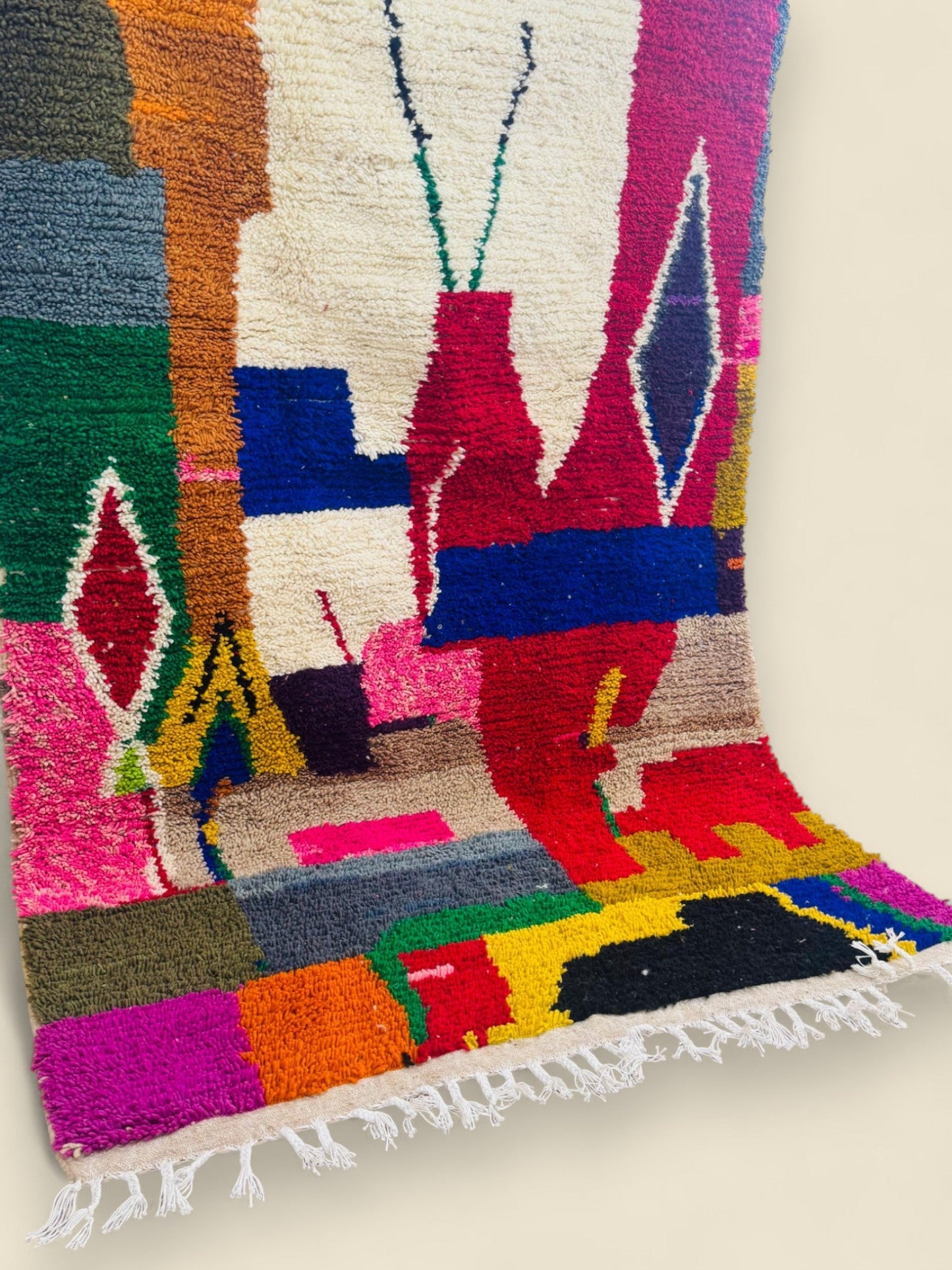 The Tawenza Rug – Handwoven Moroccan Wool - Cat Rodeo