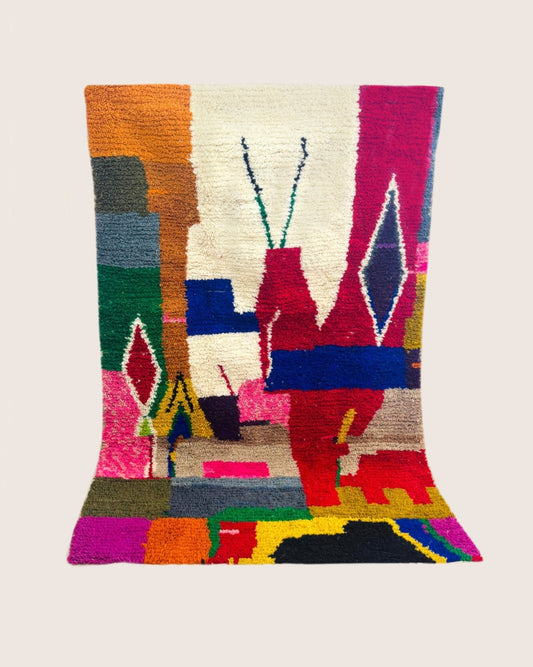 The Tawenza Rug – Handwoven Moroccan Wool - Cat Rodeo