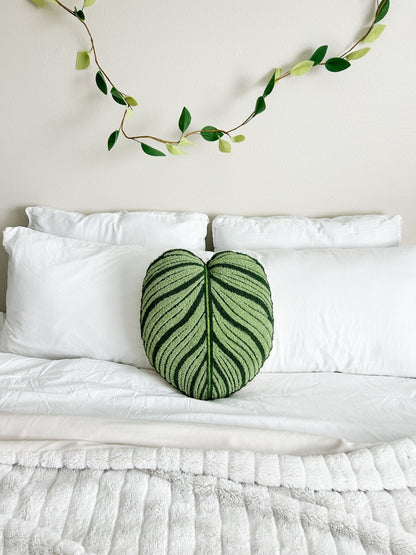 Tufted Calathea Orbifolia Leaf Pillow - mosswell.us