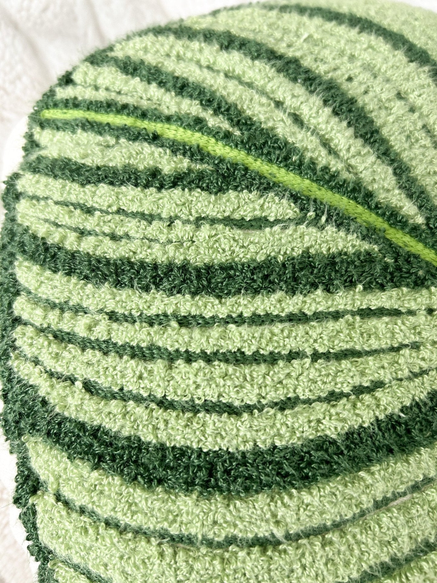 Tufted Calathea Orbifolia Leaf Pillow - mosswell.us