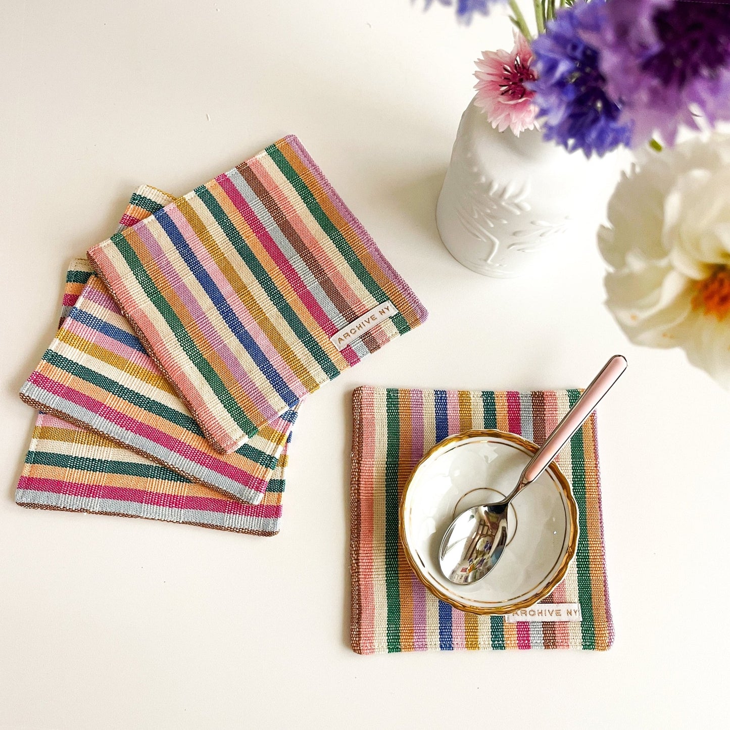 Valentina Rainbow Coasters - mosswell.us
