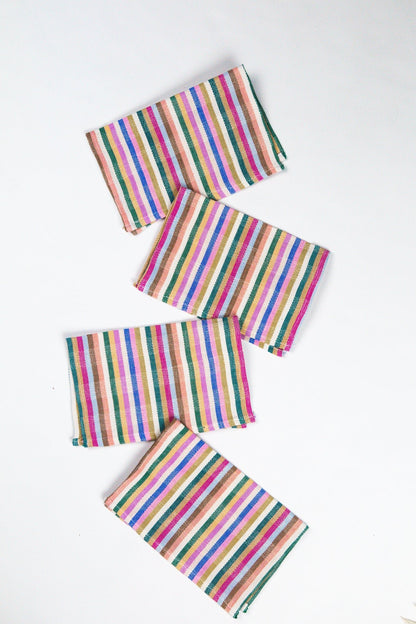 Valentina Rainbow Cocktail Napkin Set of 4 - mosswell.us
