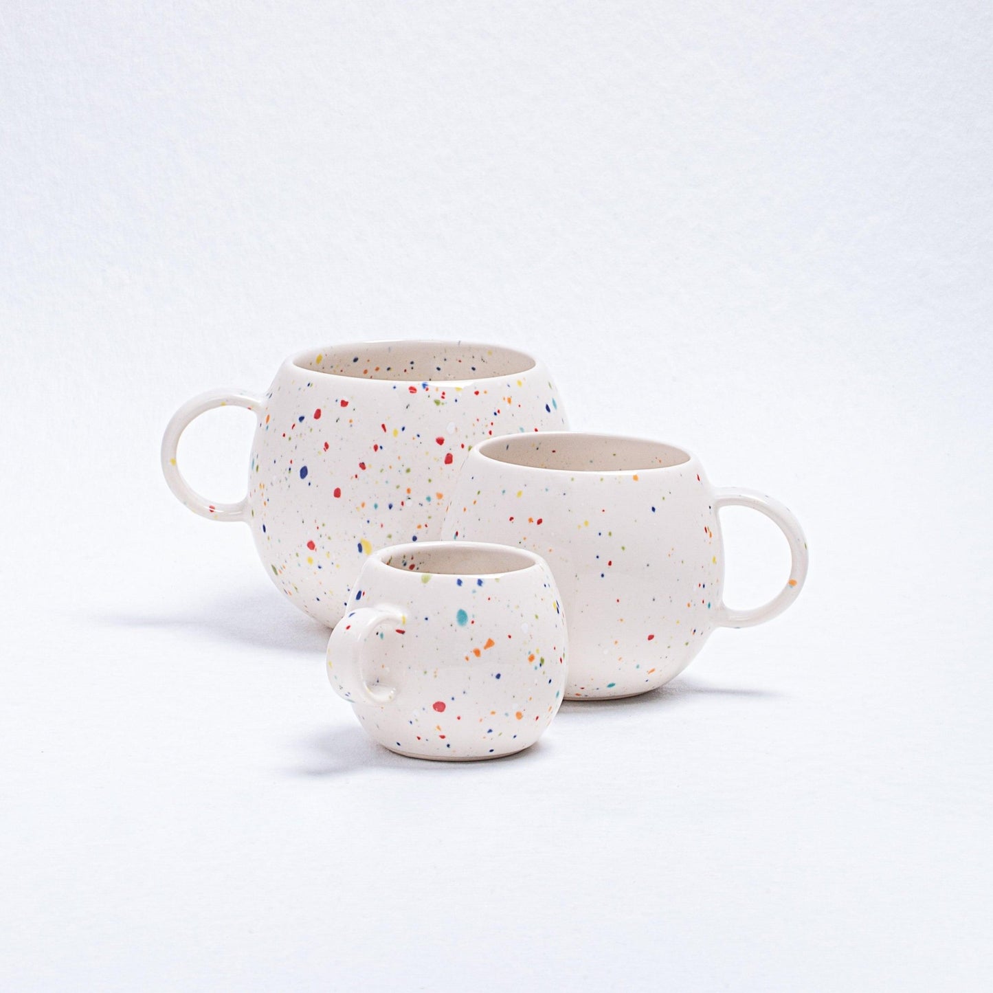 White Ball Mug 8.5oz / 250ml stoneware ceramic — Party Collection - mosswell.us