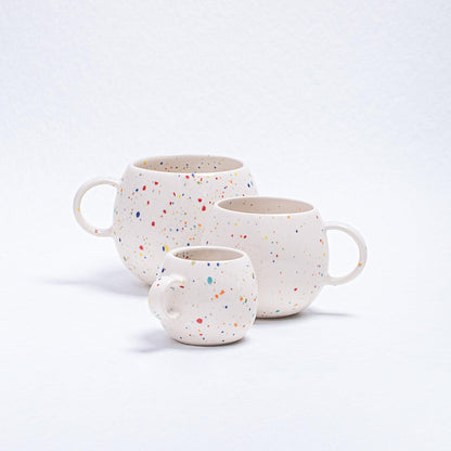 White Ball Mug 8.5oz / 250ml stoneware ceramic — Party Collection - mosswell.us