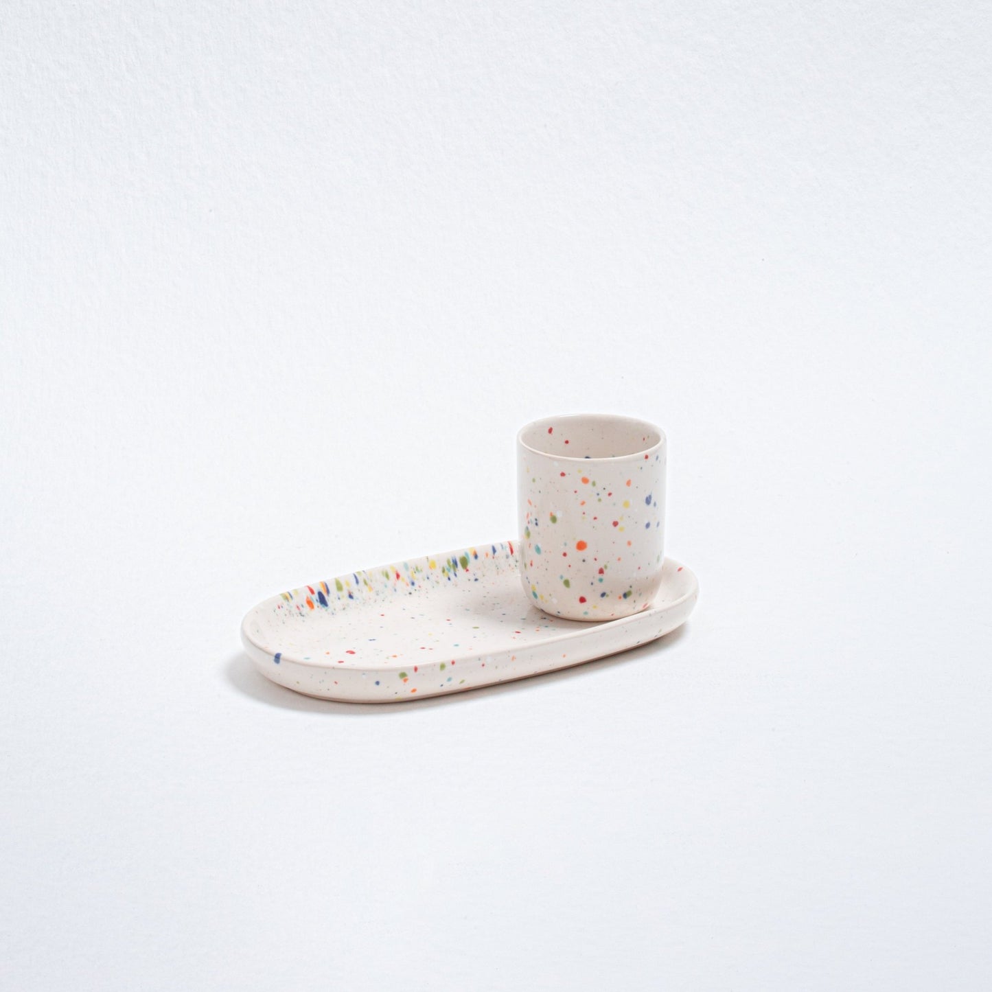 White Mini Tray stoneware ceramic — Party Collection - mosswell.us