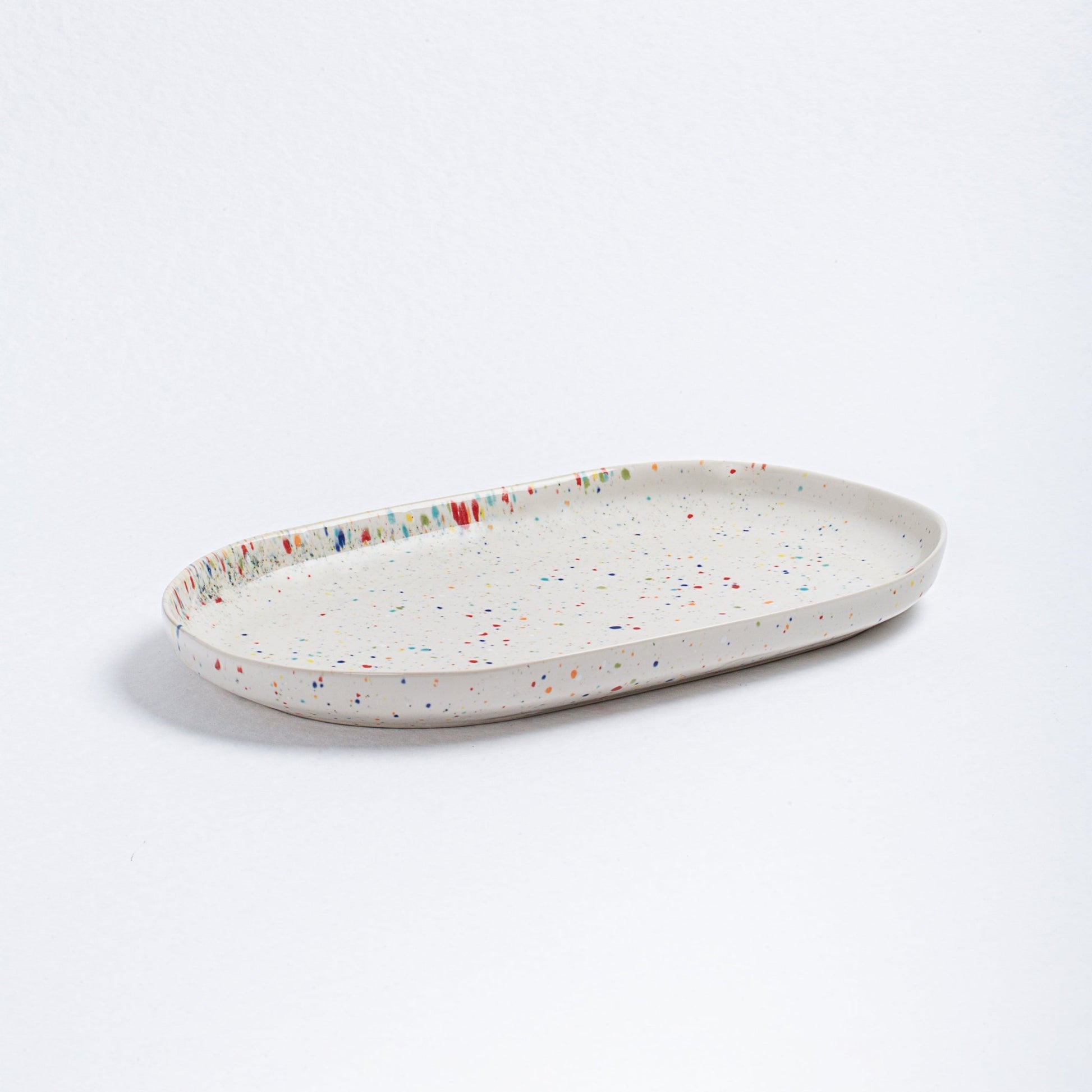 White Mini Tray stoneware ceramic — Party Collection - mosswell.us