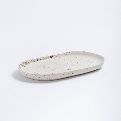 White Mini Tray stoneware ceramic — Party Collection - mosswell.us